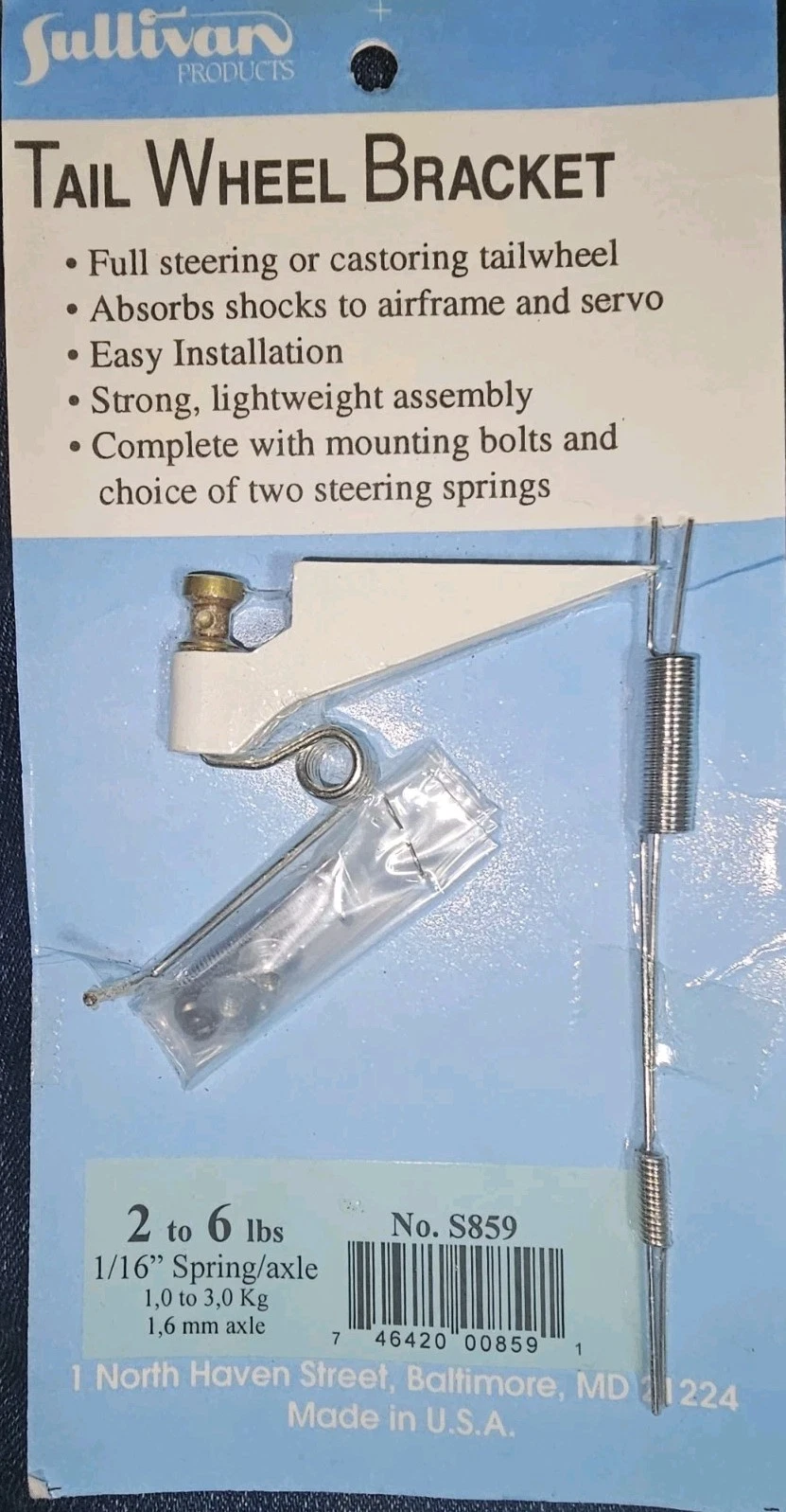 Tail Wheel Bracket (2-6lbs/1-3kg)