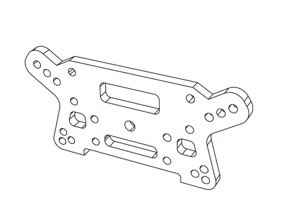 Hintere Dämpferbrücke Hyper Go 1:7