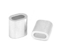 0,6mm Aluminiumhülsen/ Clips zum Drahtseilklemmen/ Crimpen Oval (10 Stück)