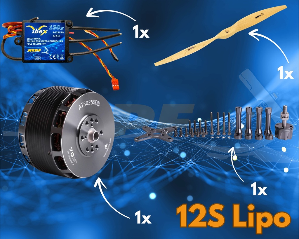 T-Motor Antrieb für Schleppmodelle / Trainermodelle  bis 2,80m an 12s Lipo