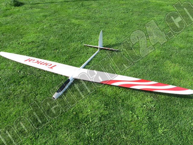 RCRCM E-Tomcat Spw.2.5m GFK+ Weiss/Rot mit Schutztaschen