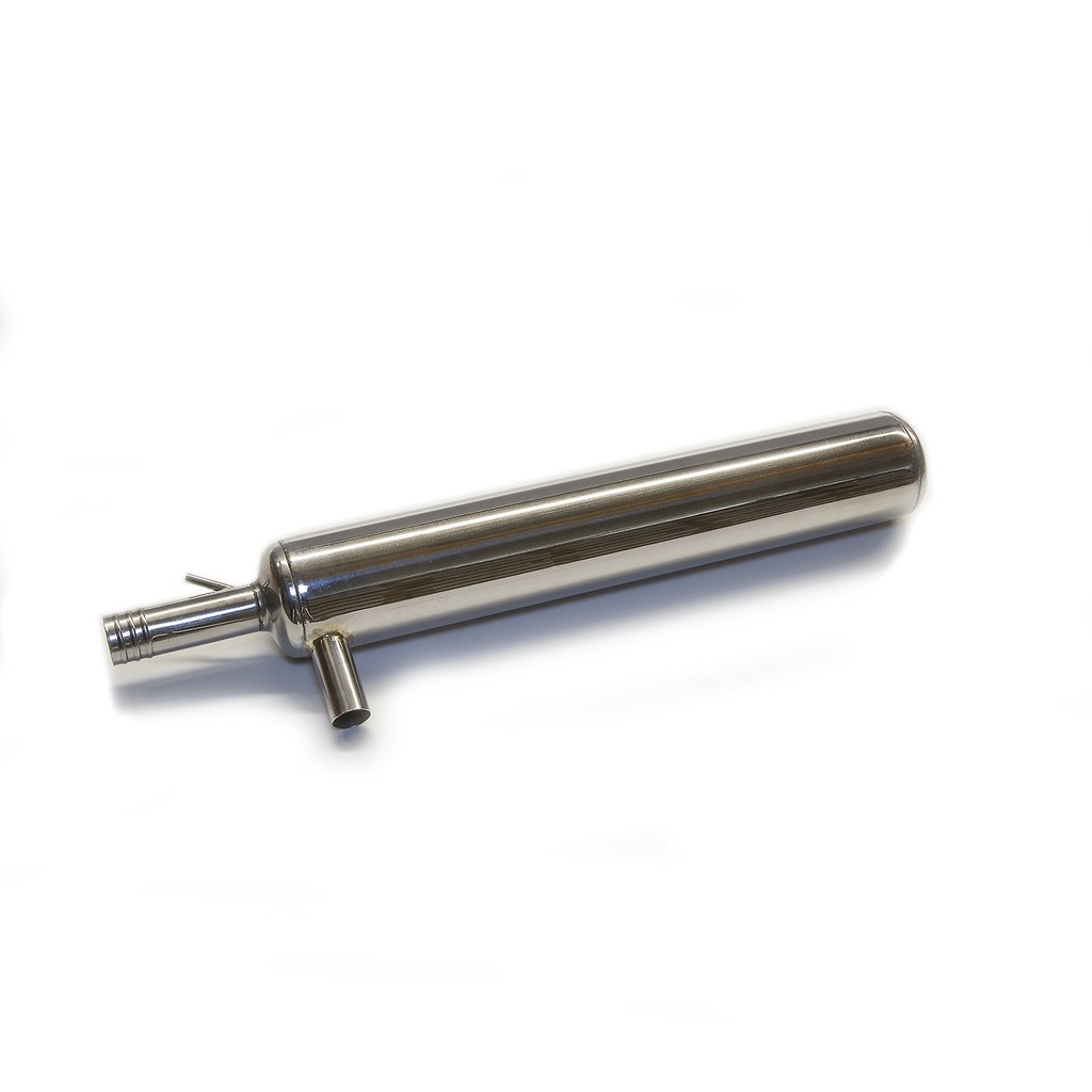 Edelstahlschalldämpfer DA-35/DA-70, Krümmerlänge 13 cm