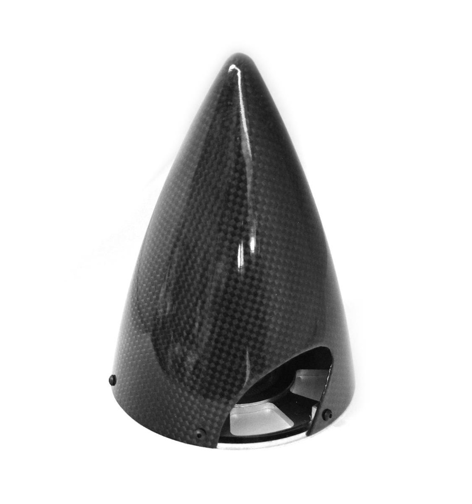 CFK Spinner D 102mm für 2-Blatt Propeller und Alugrundplatte mit Radialschrauben