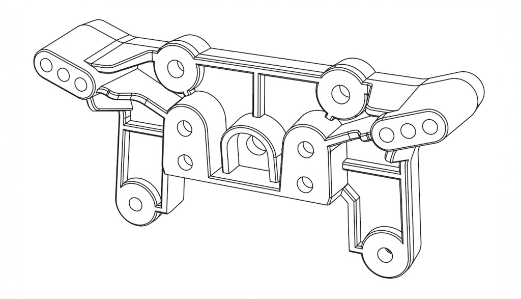 Vordere Dämpferbrücke Hyper Go TX12