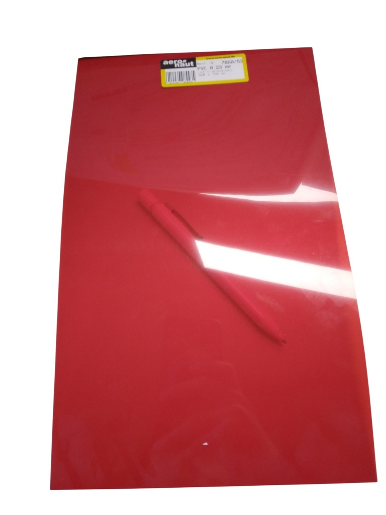 PVC rot-transparent 477x328x0,23mm
