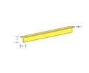 Messing T-Profil 4x2