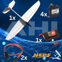 DREAM-FLIGHT AHI HANGFLUG / KUNSTFLUGMODELL AUS ROBUSTEM EPO FORMSCHAUM Set mit Servos und Akku