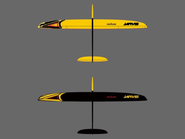 RCRCM Jarvis CFK+ 2.55m Gelb/Schwarz mit Schutztasche Seglerversion