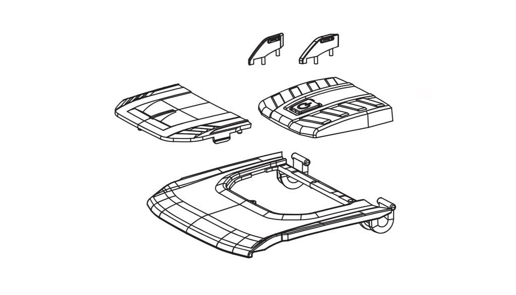 Motorhauben Set Mini-Caballo CT16 gelb