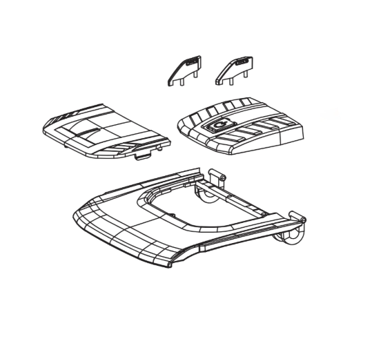 Motorhauben Set Mini-Caballo CT16 blau