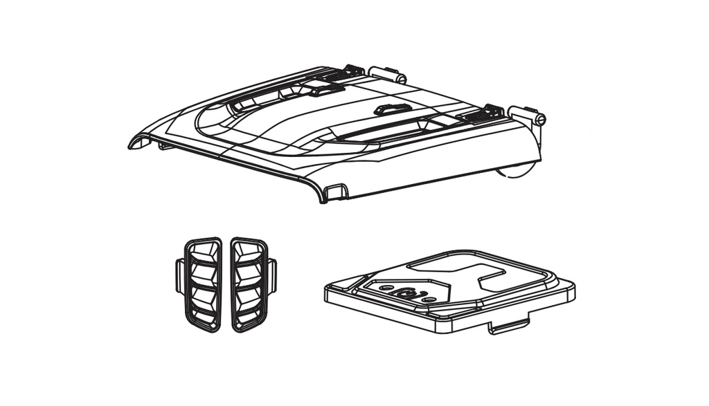 Motorhauben Set Mini-Crosstrail CT16 grün