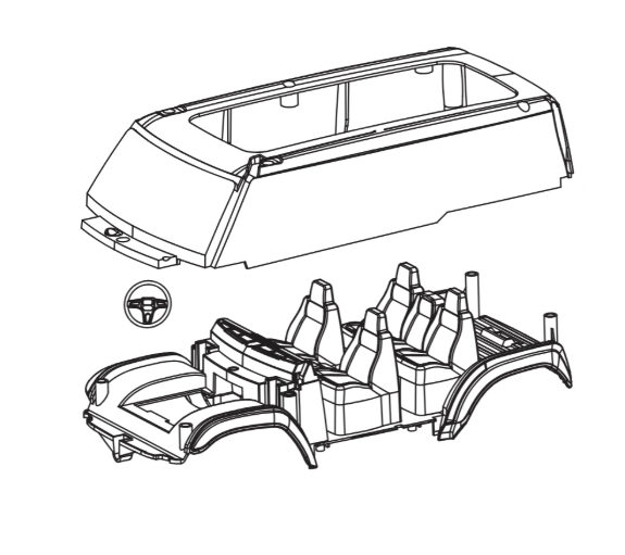 Fenster und Interieur Mini-Caballo CT16