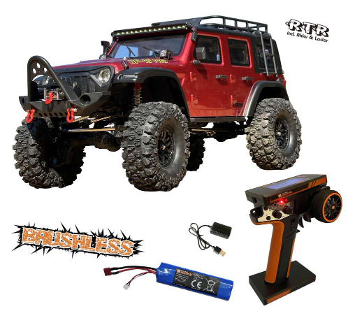 DF-4S PRO BL Crawler 1:10 Scale RTR - Metallic Red