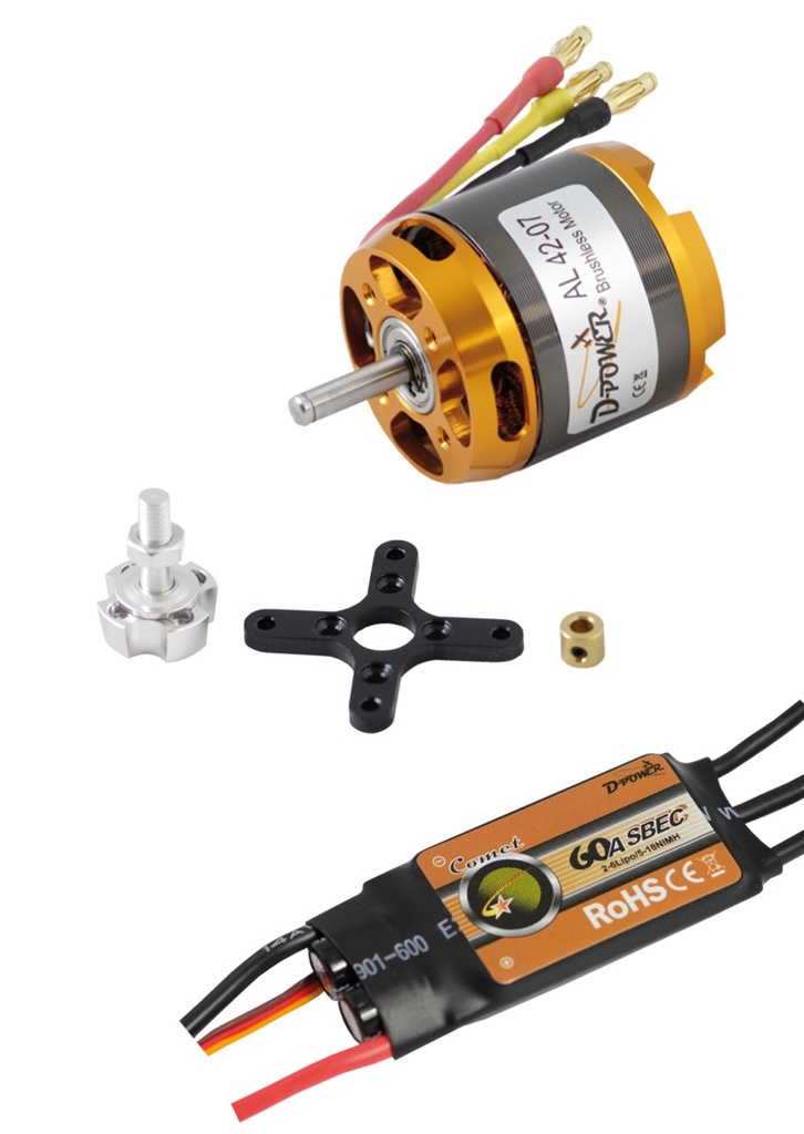 D-Power Brushless SET AL42-07 & 60A Avicon Regler