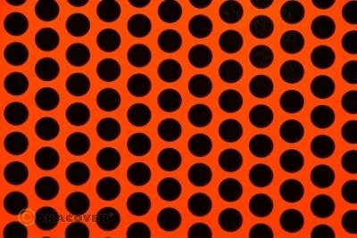Oracover Fun 2m  flouresz. rot/orange - schwarz