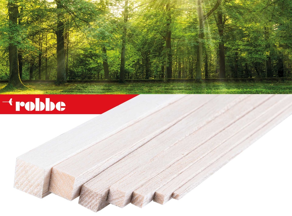 Robbe Modellsport Balsaleiste "Vierkant" 10x20x1000mm