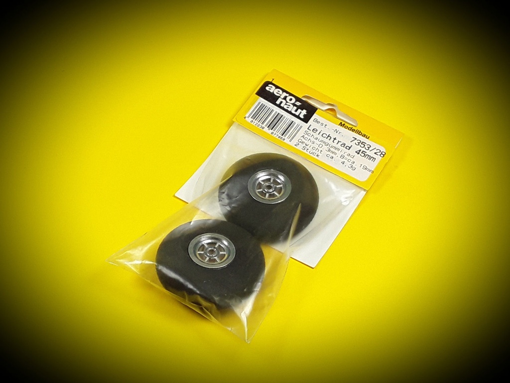 LEICHTRÄDER 45/19MM,1PAAR ACHSBOHRUNG 3MM,GEWICHT CA 8,5G/PAAR