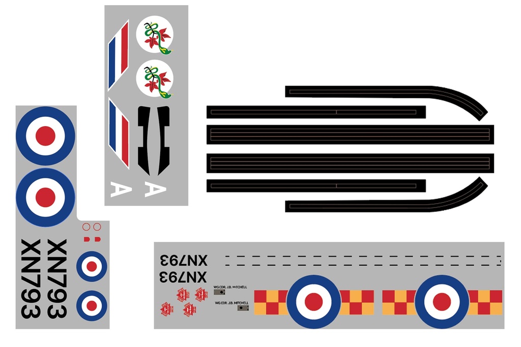 Freewing 64mm BAC Lightning Decal Set