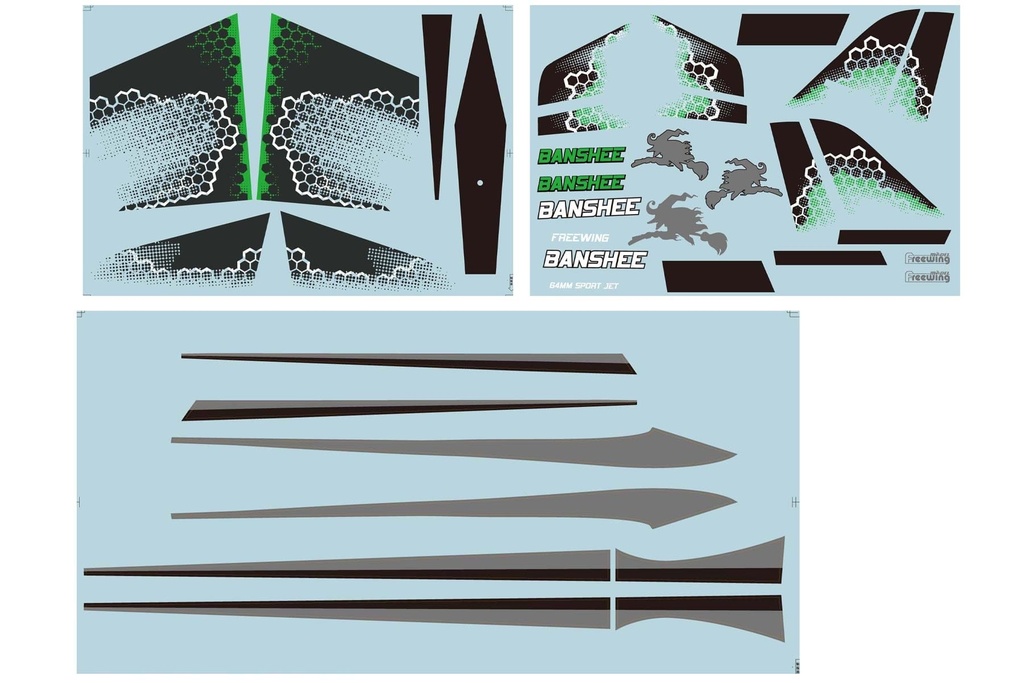 Freewing 64mm EDF Banshee Sport Jet Decal Set