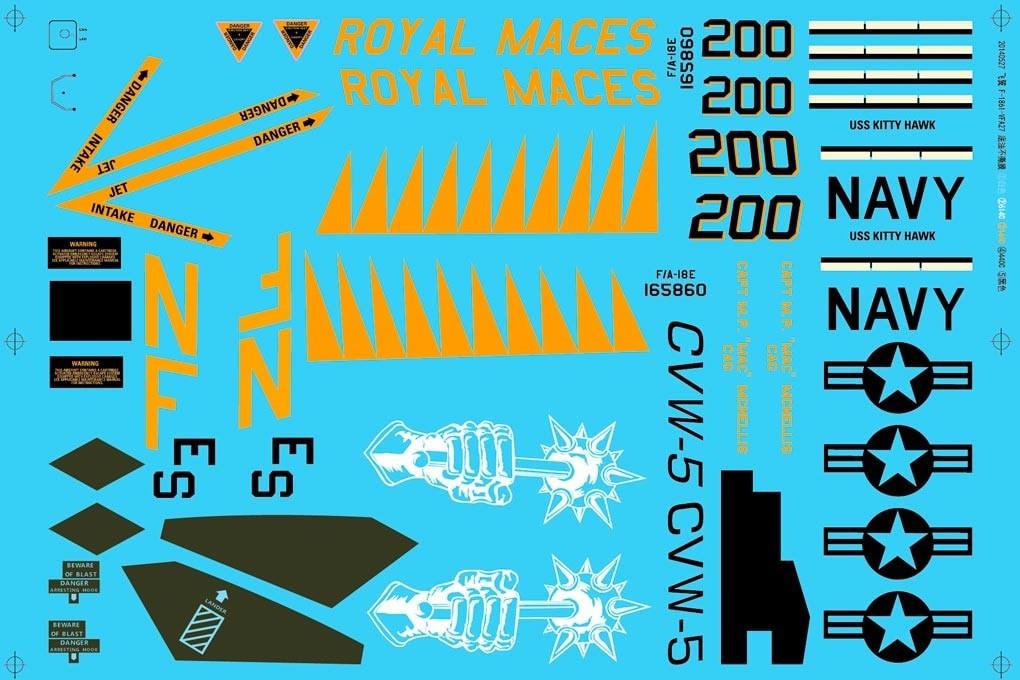 Freewing 64mm F/A-18 "Royal Maces" Decal Sheet
