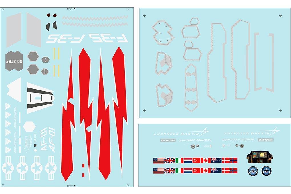 Freewing 70mm EDF F-35 Lightning II V3 Decal Sheet