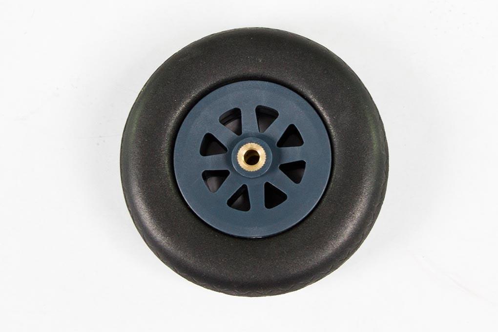 Freewing 85mm (3.34") x 26mm EVA Treaded Wheel for 5.2mm Axle - Blue