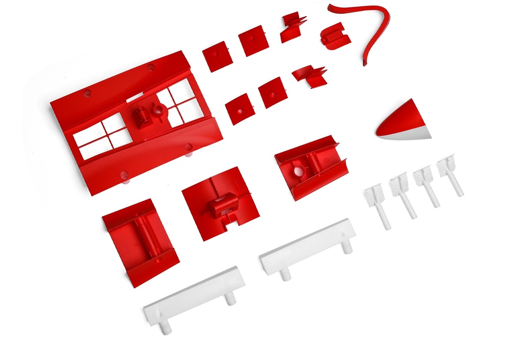 Freewing 90mm EDF Ares 3D Plastic Parts Set - Red