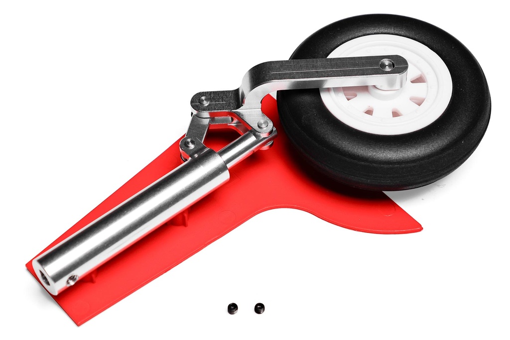 Freewing 90mm EDF Ares 3D Rear Gear Struts and Wheels - Left - Red