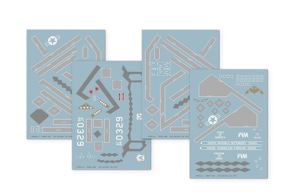 Freewing Twin 70mm B-2 Spirit Bomber Decal Sheet
