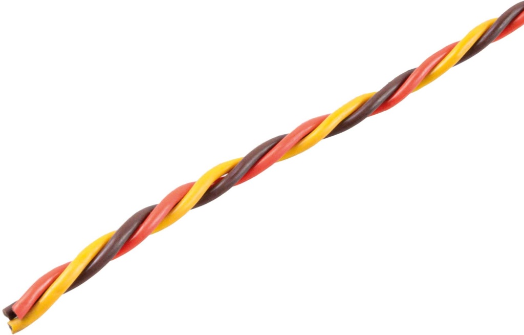 Robbe Modellsport Servokabel Graupner/JR/Uni 50 Meter verdrillt 0,5mm² (20AWG) PVC Meterware