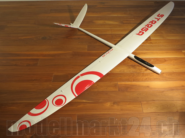 RCRCM E-Strega Spw. 2,9m CFK+ Weiss/Rot mit Schutztasche