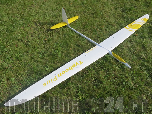 RCRCM Typhoon Plus F3B Spw.2980mm GFK+ Weiss/Gelb mit Schutztaschen