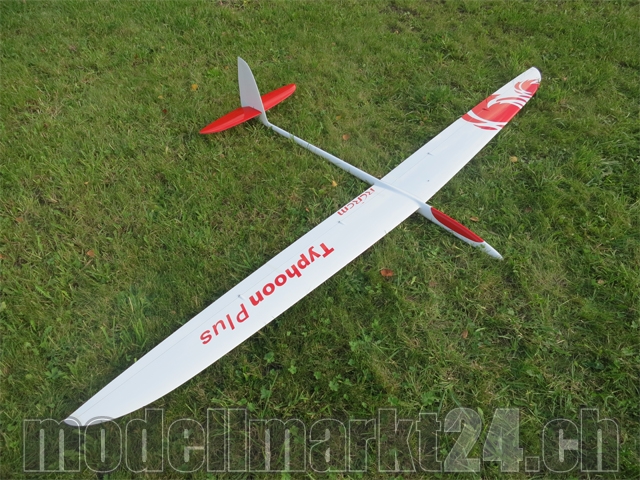 RCRCM Typhoon Plus F3B Spw.2980mm CFK+ Weiss/Rot mit Schutztaschen