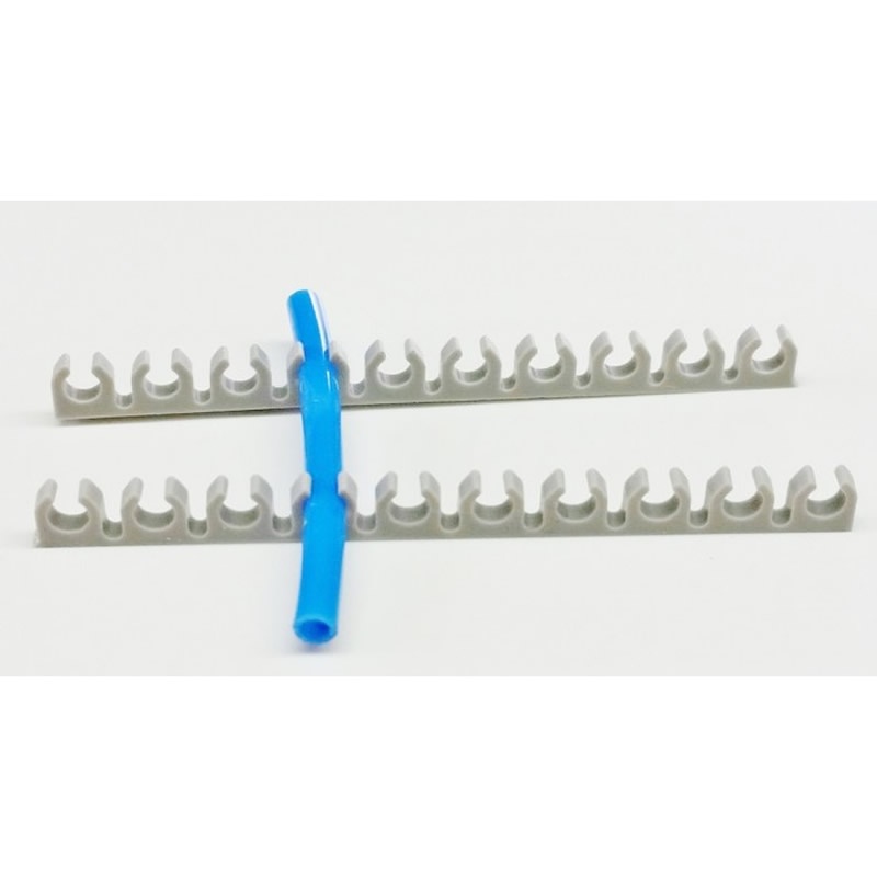 Schlauchhalter 3 mm PS Grau für 3mm Schlauch
