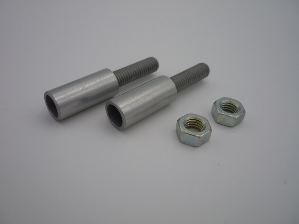 Alu-Klebehülse M5/6 mm mit Kontermutter