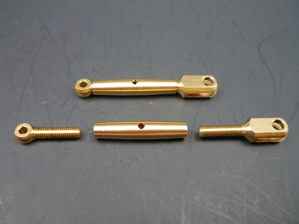 Spannschlösser M3x33/49 Messing