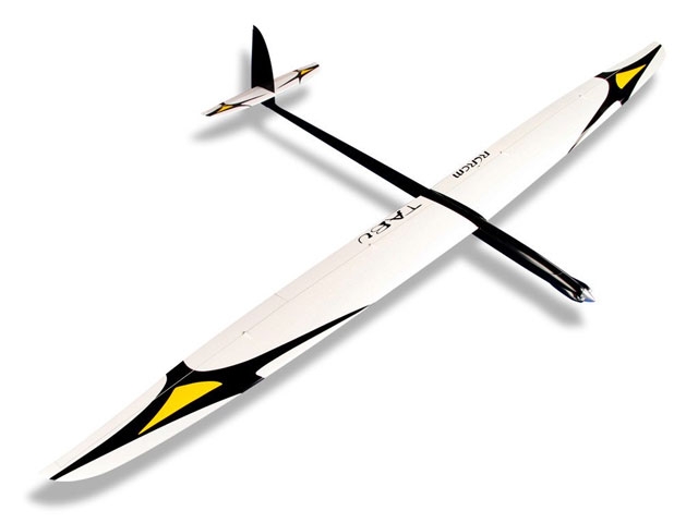 RCRCM E-Tabu Spw. 2.976m CFK+(Carbon) Weiss/Schwarz mit Schutztaschen, RC Modell