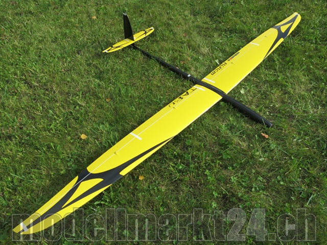 RCRCM E-Tabu Spw. 2.976m Doppel-CFK+ Gelb/Schwarz mit Schutztaschen, RC Modellfl