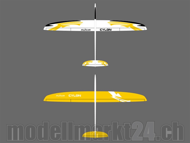 RCRCM Cylon CFK Spw 2m Gelb/Weiss mit Schutztaschen