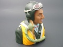 Pilotenbüste WWII 1/5 Deutsch, bemalt