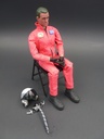 Jet Pilot 1/6 Ganzkörper, rote Uniform