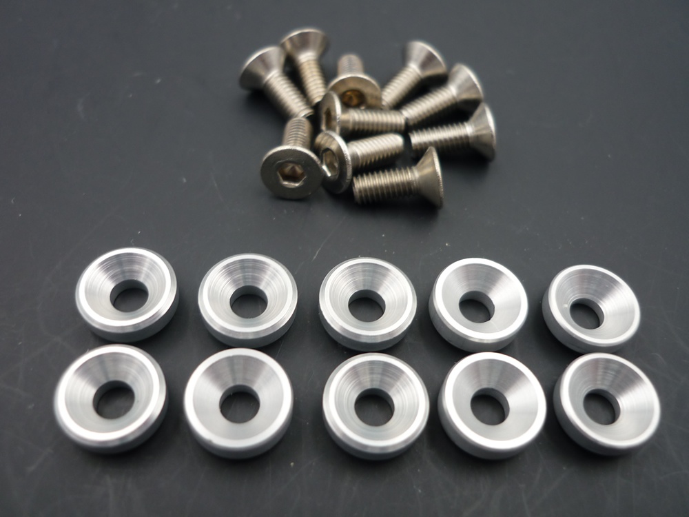 Alu-Unterlegscheiben für Servoschrauben M3 silber