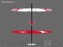RCRCM E-Tabu Spw. 2.976m GFK+ Weiss/Rot mit Schutztaschen, RC Modellflugzeug