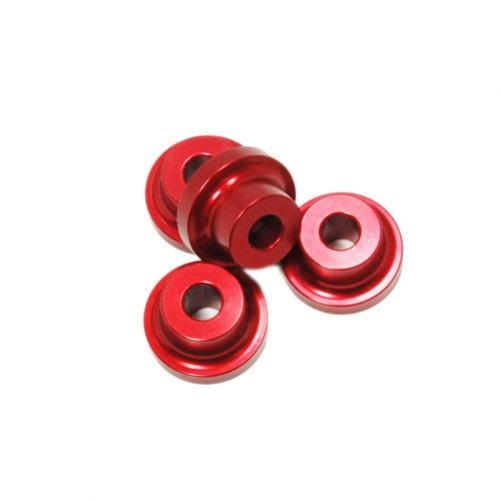 Alu-Abstandshalter 10mm rot für 5mm Schraube