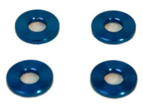 Alu-Abstandshalter 4mm blau für 6mm Schraube
