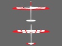 RCRCM E-Tornado F3F CFK+ Spw.2'914mm Weiss/Rot Elektro-Version