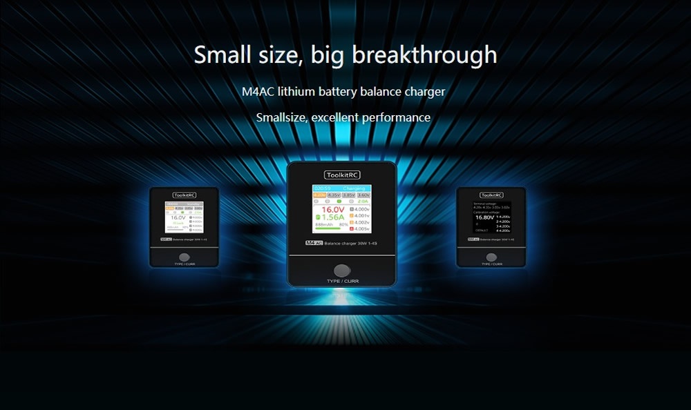 Toolkit M4AC Smart Charger AC 30W 2,5A LCD Farbdisplay