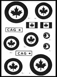Canada Dekorbogen 1:8