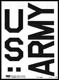 U.S. ARMY Kennung 1:4 bis 1:5, schwarz