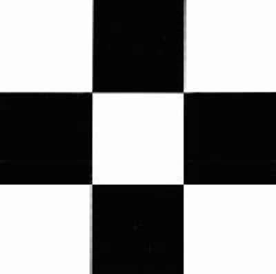 Schachbrettmuster weiß/blau 30x30 mm